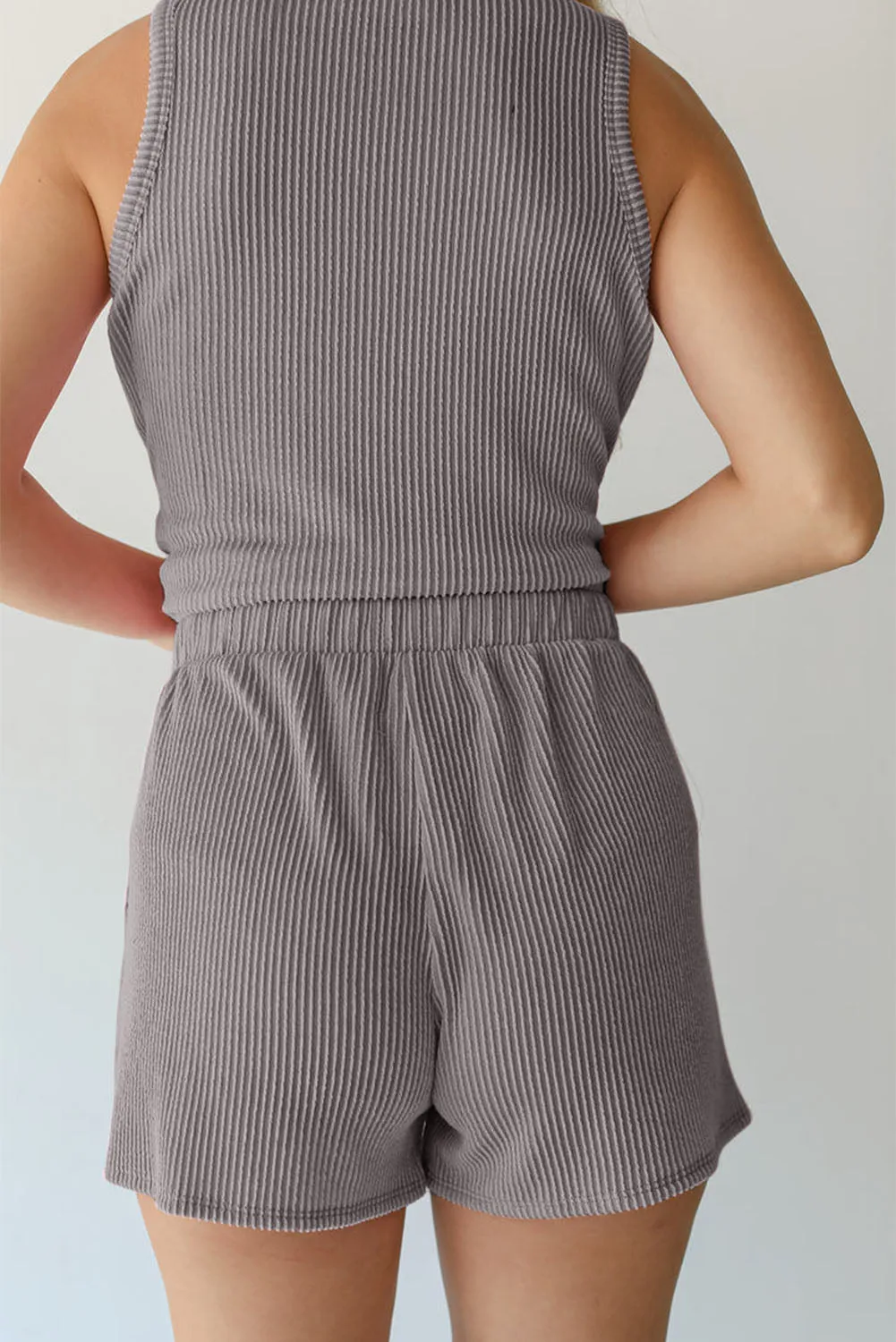 Tank Top and Pocketed Shorts Set
