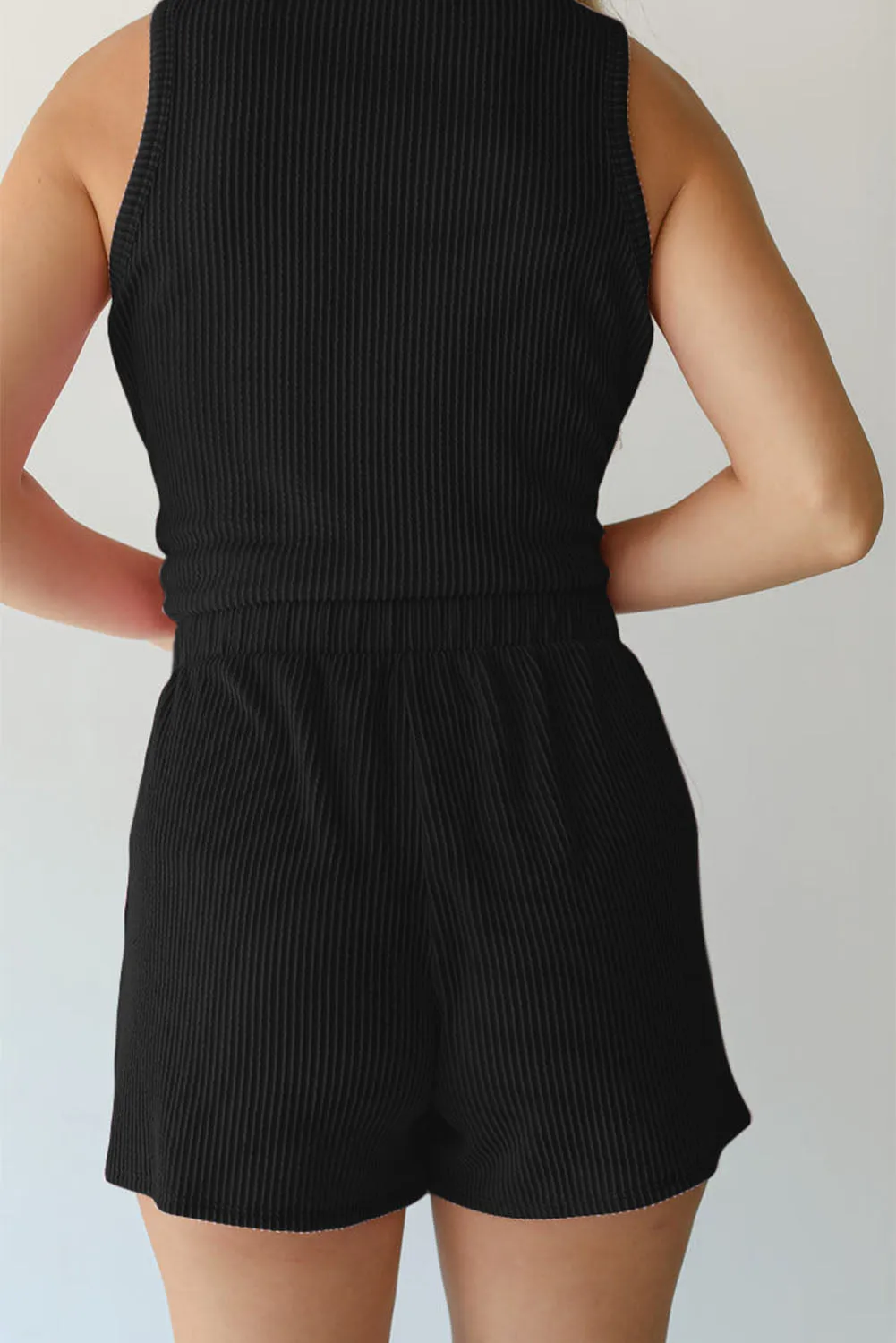 Tank Top and Pocketed Shorts Set