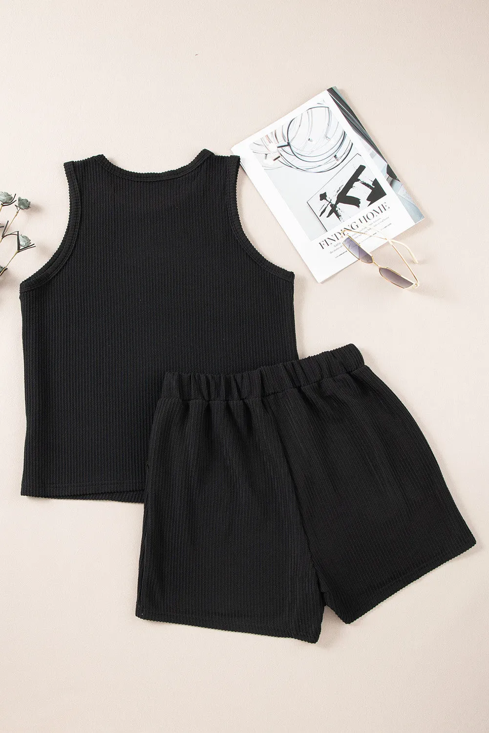 Tank Top and Pocketed Shorts Set