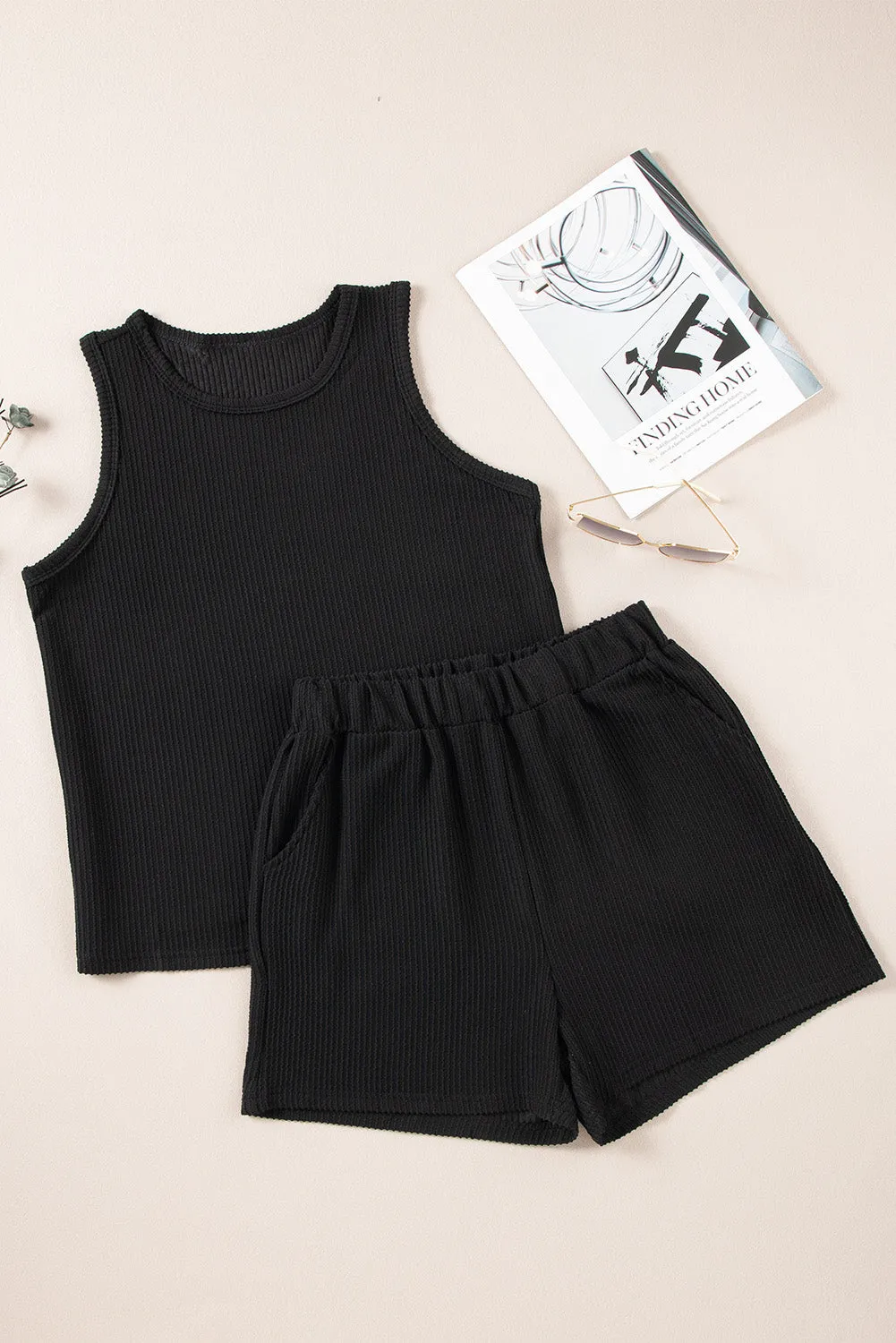Tank Top and Pocketed Shorts Set