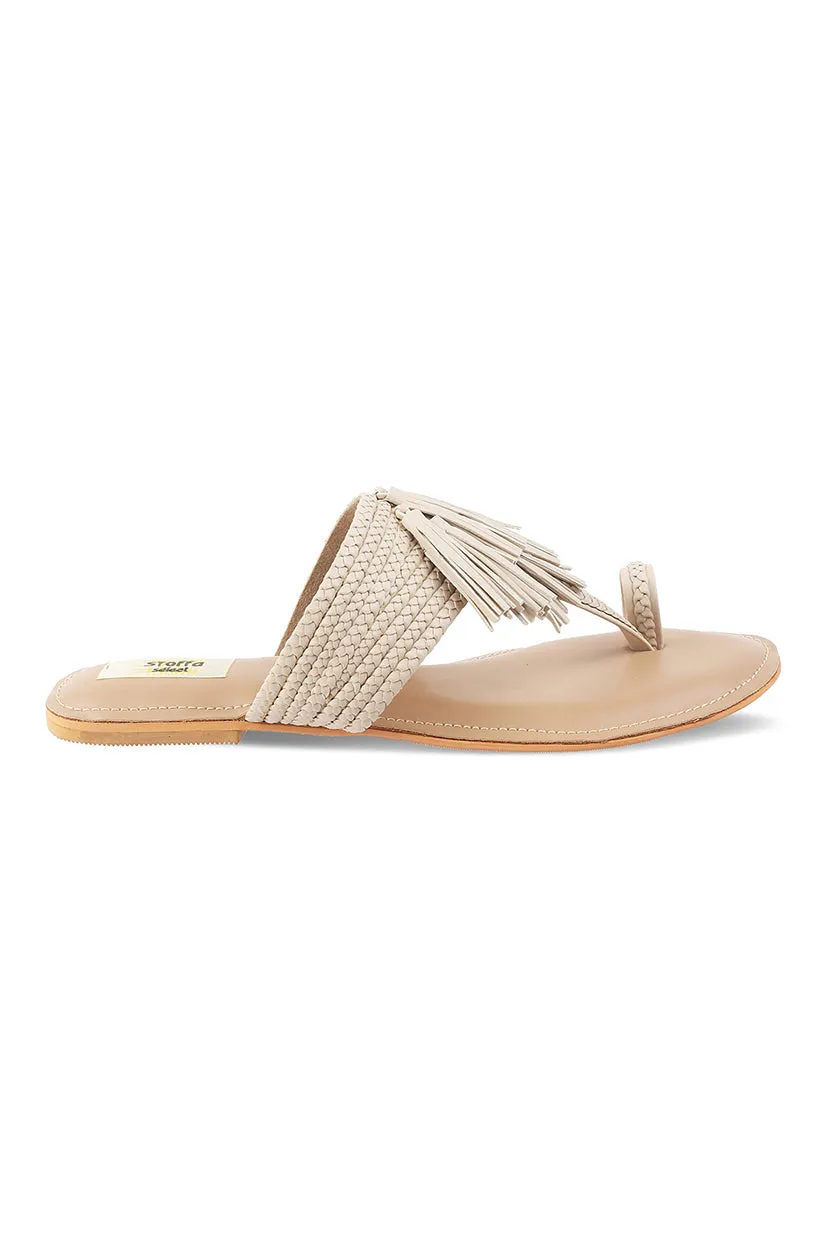 Tassel K Flats Taupe