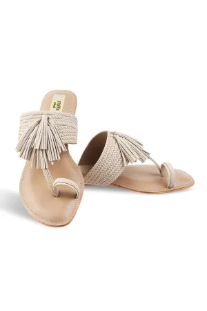 Tassel K Flats Taupe