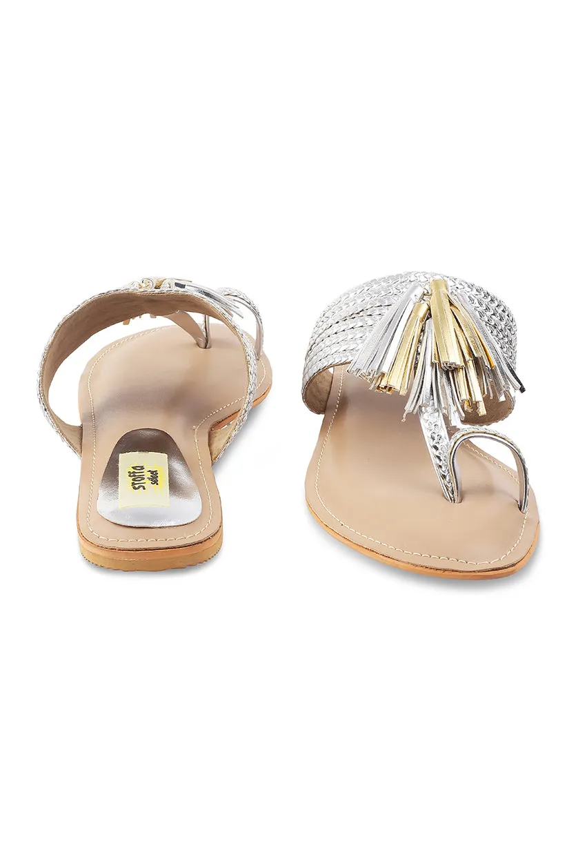 Tassel K Flats Taupe