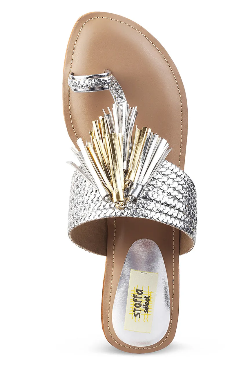 Tassel K Flats Taupe