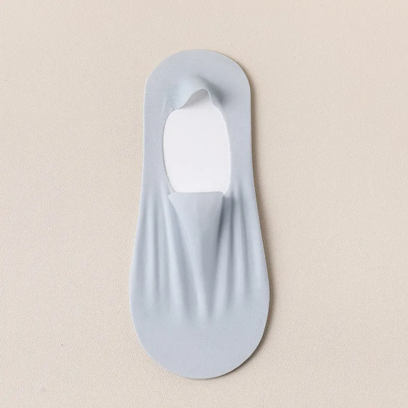 Thin Solid Color Bottom Super Low Cut Invisible Socks