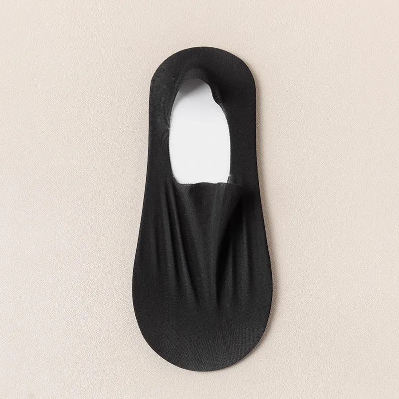 Thin Solid Color Bottom Super Low Cut Invisible Socks