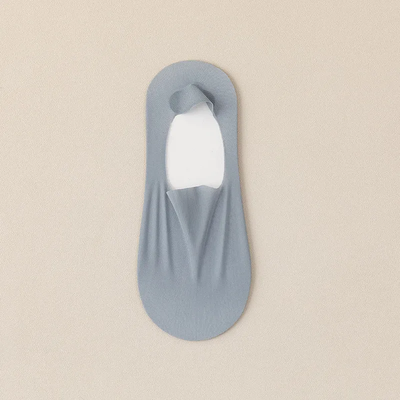 Thin Solid Color Bottom Super Low Cut Invisible Socks