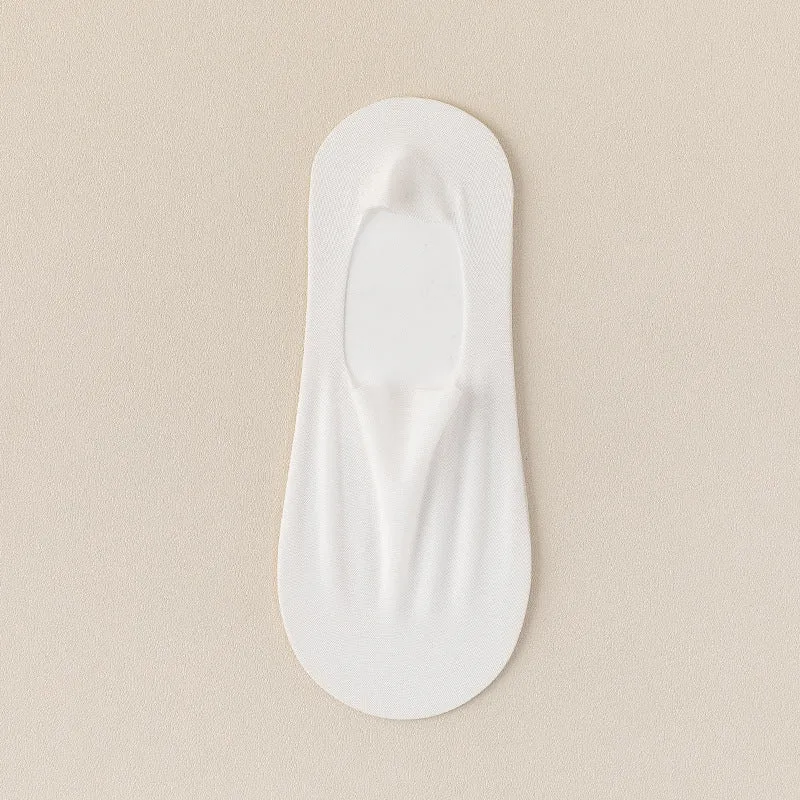 Thin Solid Color Bottom Super Low Cut Invisible Socks