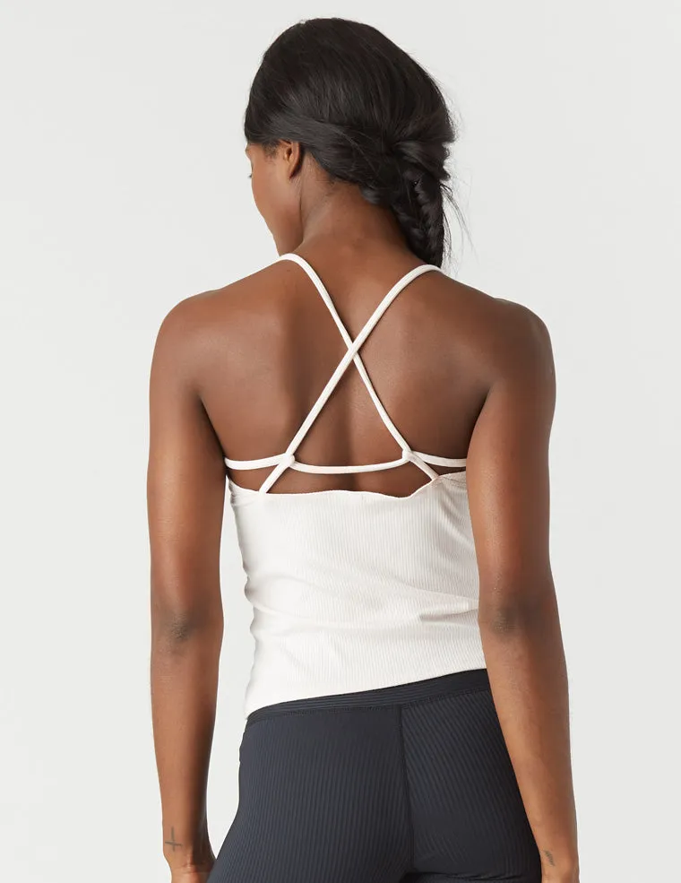 Tri-Back Tank: Soft Blush