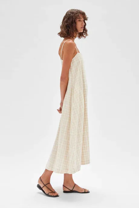 Tully Dress - Stone Check