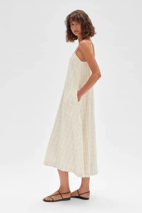Tully Dress - Stone Check