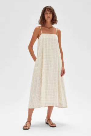 Tully Dress - Stone Check