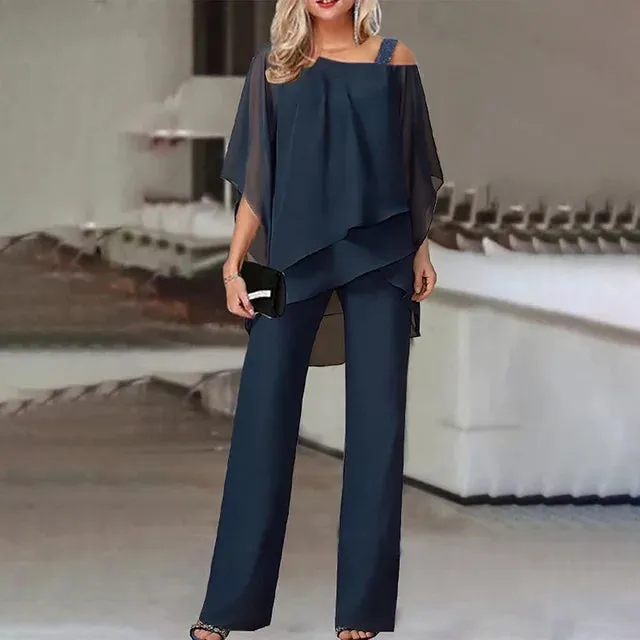 Two-Piece Pant Set | Flowy & Elegant | Sophisticated Comfort