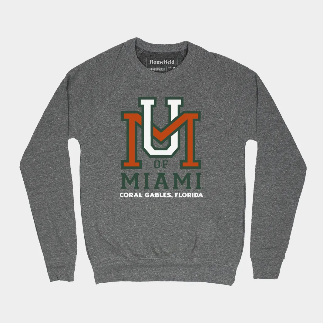 University of Miami Vintage Monogram Crewneck