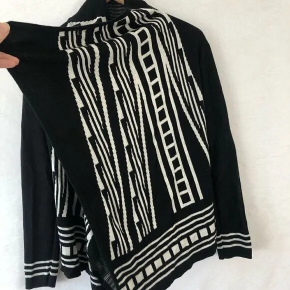 Vicky Tiel Black and White Cardigan