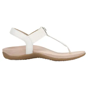 Vionic Women's Brea Toe Post Slingback Sandal White Leather