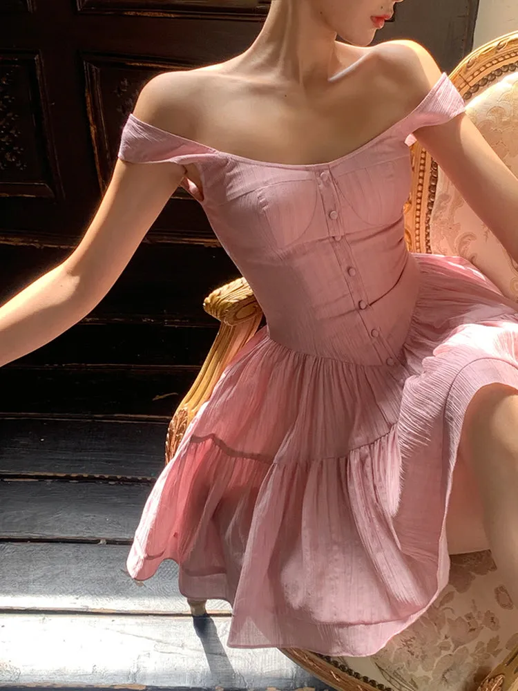 Whipped Rose Tulle Dress