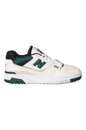 White-Green 550 Sneakers