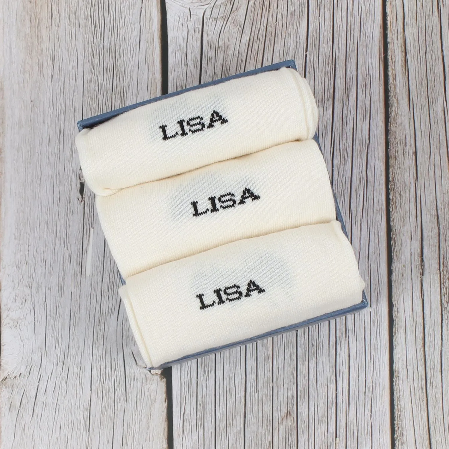 Women's 3-Pair Personalised Socks