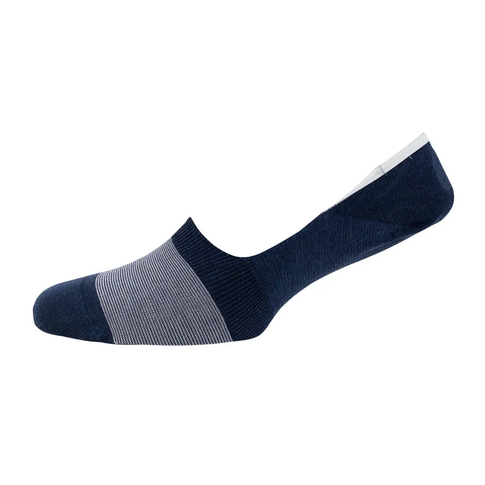 Women's Micro Striped Mercerised Cotton Invisible Socks