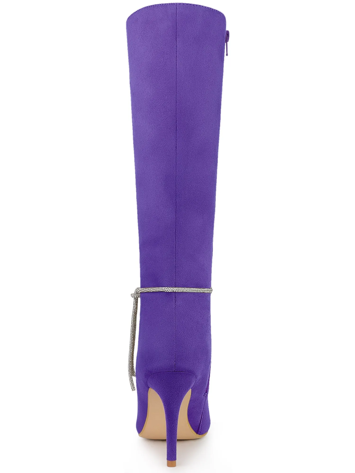 Women'S Rhines Stiletto Heels Knee High Boots Dark Purple 6