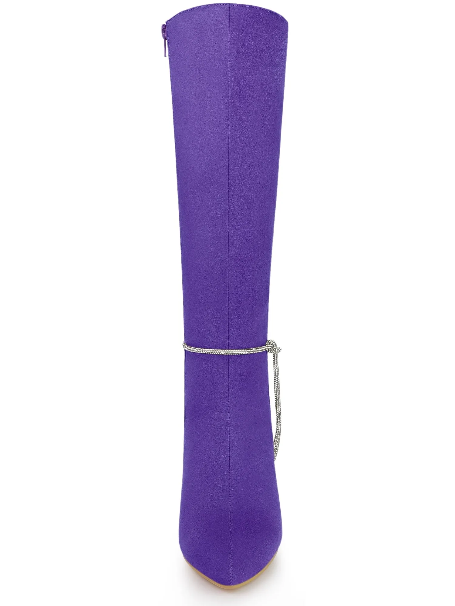 Women'S Rhines Stiletto Heels Knee High Boots Dark Purple 6