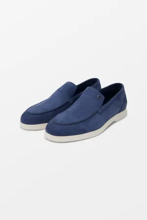 Zilli Blue Nubuck Casual Loafers